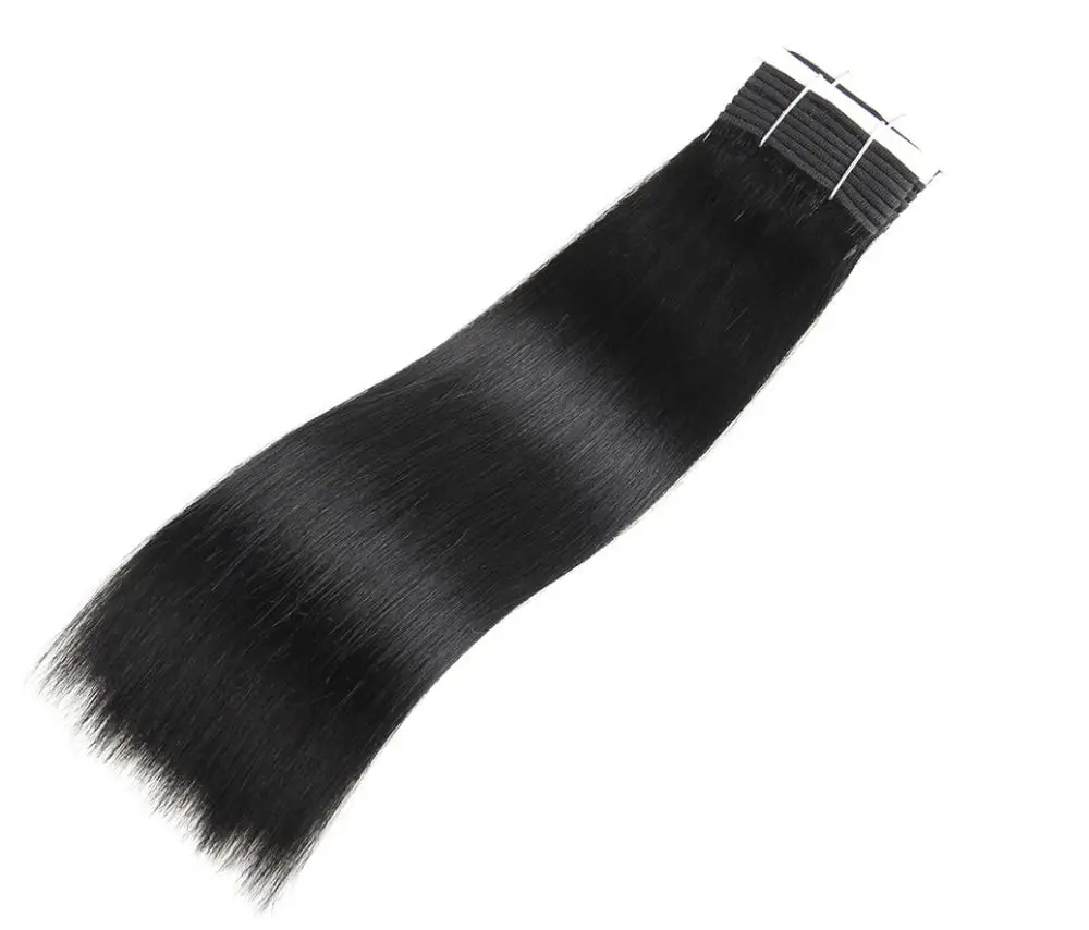 Joedir волосы бразильские волосы Remy с двойным нарисованными пряди прямые волосы Yaki цвет# P6/613 цвета пианино блонд пряди - Цвет волос: # 1B