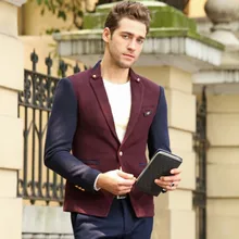 Лидер продаж модный костюм куртки оптом дешево цена хорошее качество Для мужчин пиджак Slim Fit Досуг блейзер Мужской элегантный