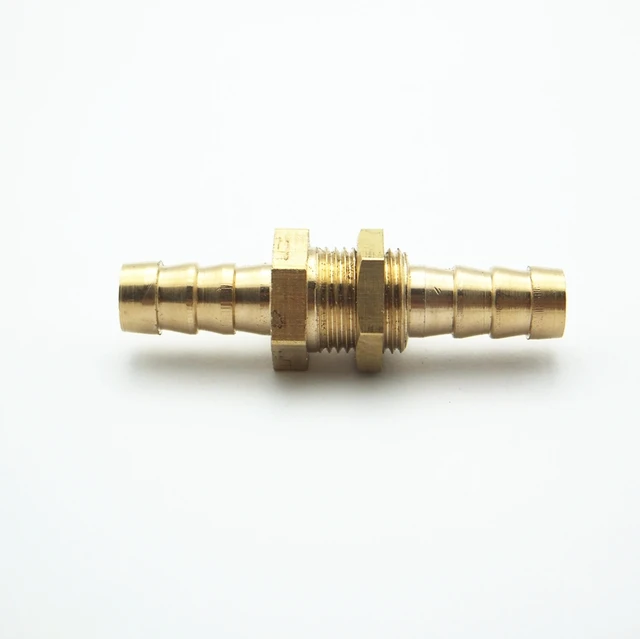 12mm Hose Barb Bulkhead Brass Barbed Tube Pipe Fitting Coupler