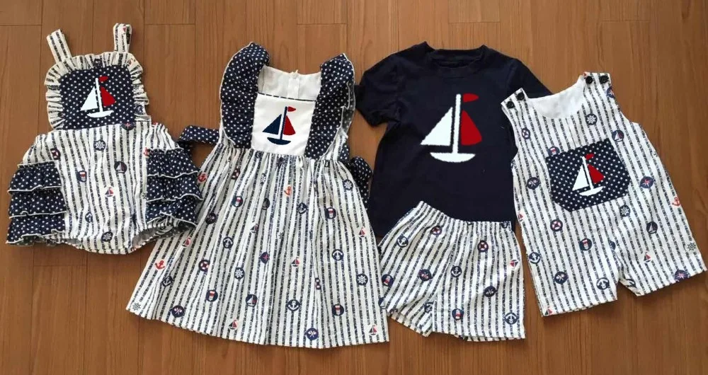 Puresun 4th Of July Fashion Girls Navy Blue Bottom American Patriotic Day  Rompers Baby Girl Cotton Clothing Bubble