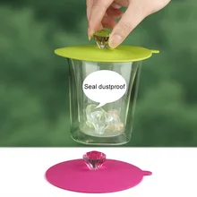 6 шт многоцветные 11 см анти-утечки силиконовые чашки крышка Стразы наконечник Пылезащитная крышка Новое поступление