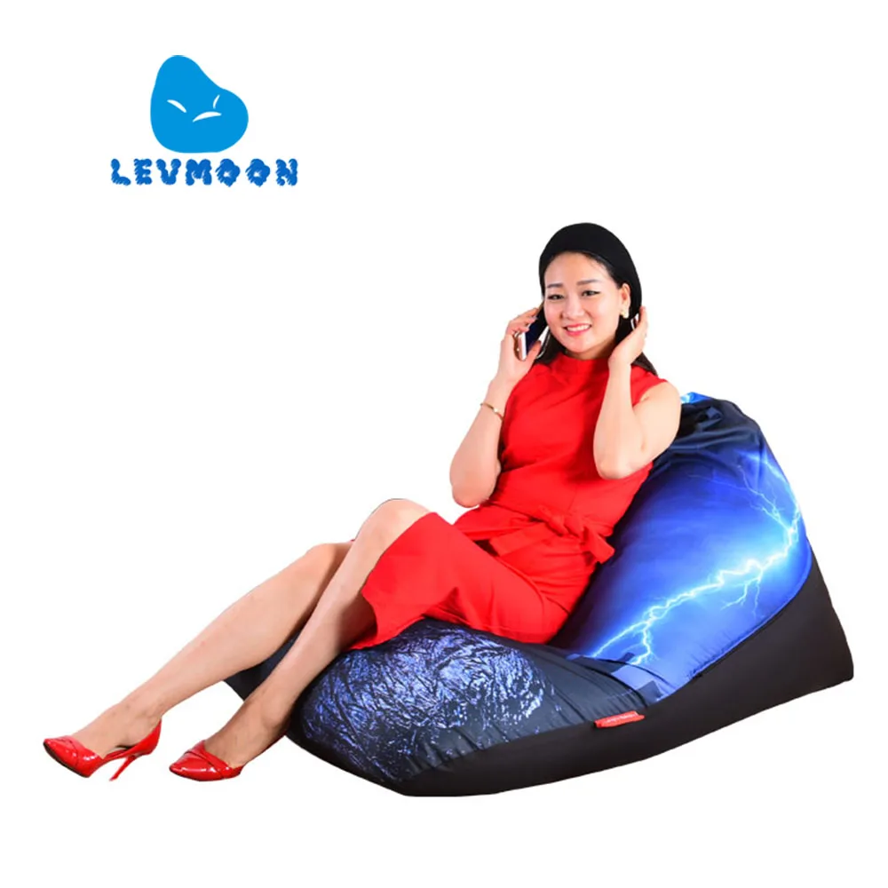 LEVMOON Beanbag Sofa Chair Thunder Seat Zac Comfort Bean Bag Bed Cover