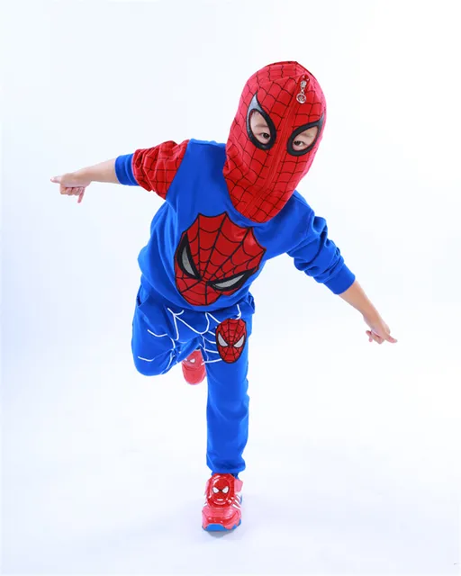 Spiderman Children Boys Suits Clothing Baby Boy Spider man Sports set 2
