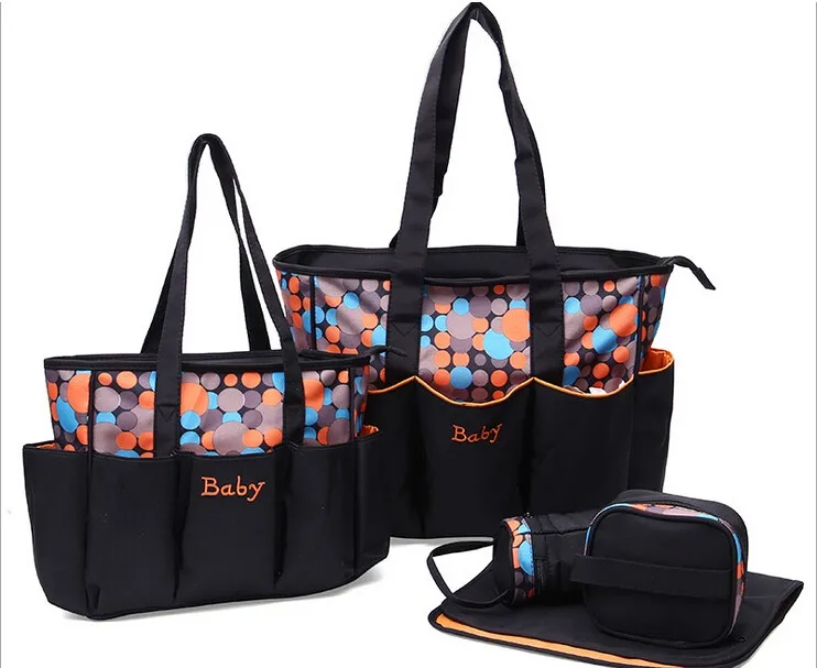 5pcs Large Baby Diaper Bag Set For Mom Mother Women Tote Bag Maternity