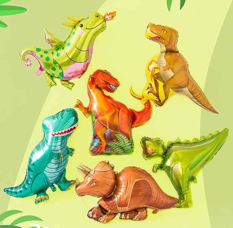 

10pcs Tyrannosaurus raptors triceratops Jurassic dinosaur big size balloons boy' birthday party decor baby shower helium globos