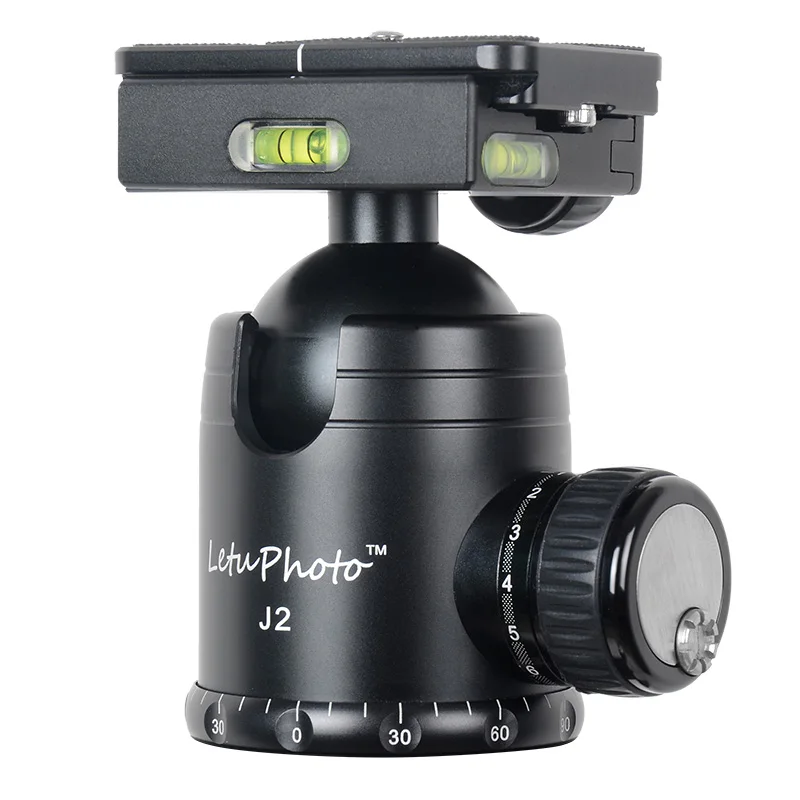 XILETU J2 360 Panoramic Panorama Ball head Clamp Aluminum Alloy Tripod Head with Quick Release