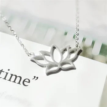 

Swan Sterling-silver-jewelry Lotus Flower Necklaces & Pendants For Women Exquisite Elegant Lady 100% 925 Sterling Silver