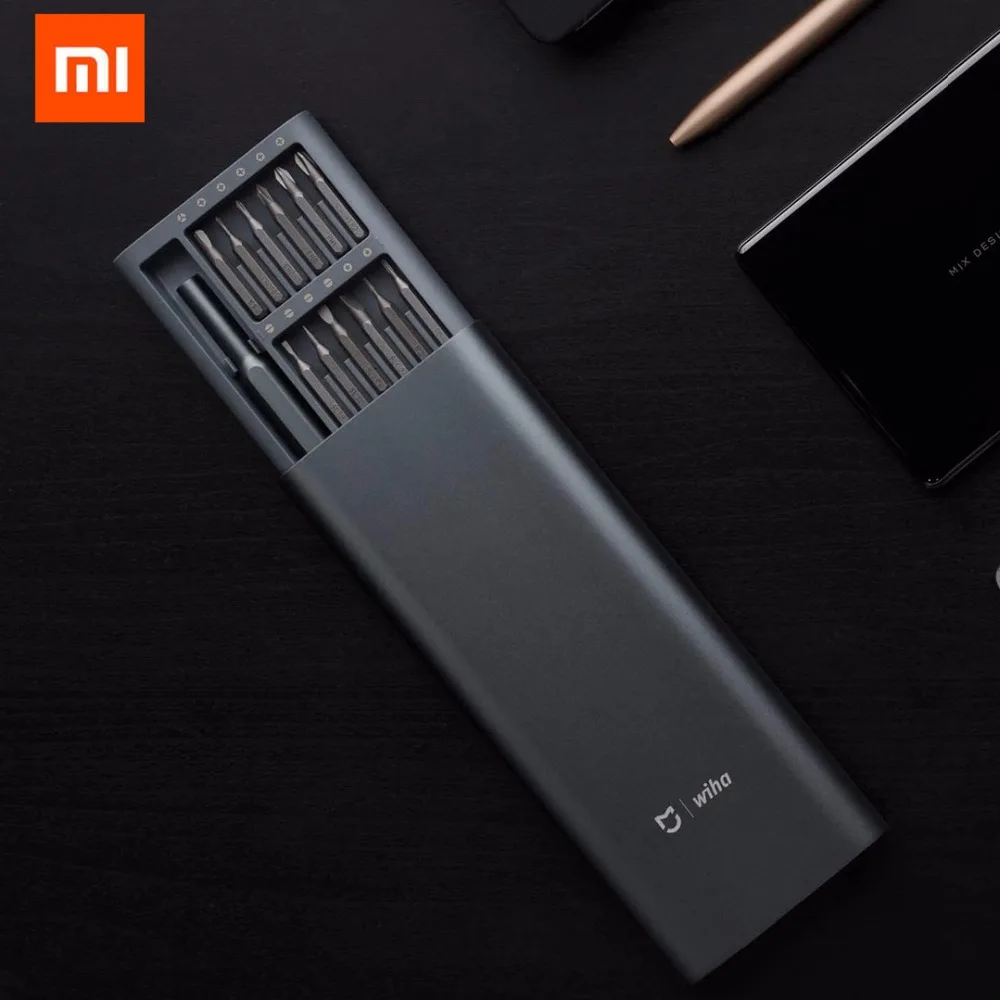  Xiaomi Mijia Wiha Daily Use Screwdriver Kit 24 Precision Magnetic Bits Alluminum Box Screw Driver x - 32780348699