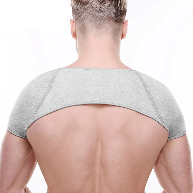 

Bamboo Charcoal Fiber Back Support off shoulder top Men and Women Double Shoulder Support Brace Across Shoulder 37-54cm