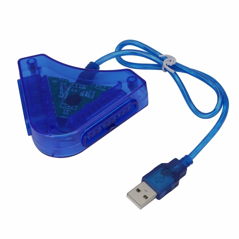 USB Dual Player Converter Adapter Joypad Game Cable For PS2 Attractive