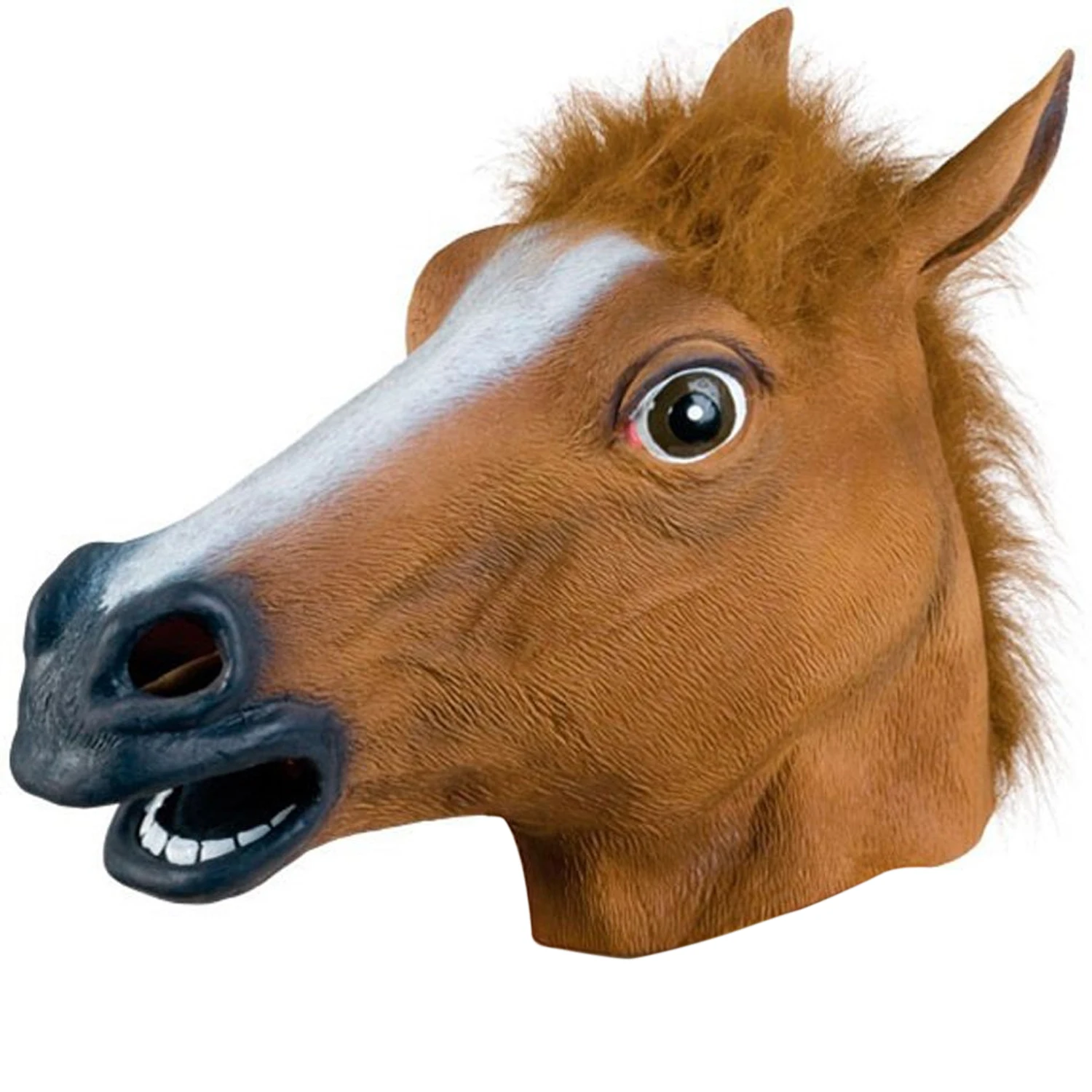 

Latex Horse Head Mask for Halloween Carnival Christmas Easter Cosplay Costume Party Decoration Brown