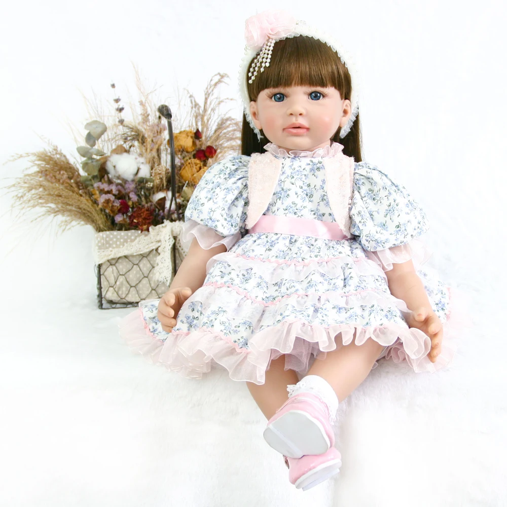 

60cm Silicone Reborn Baby Doll Toys 24 inch Vinyl bebe Princess reborn Toddler Babies Dolls Girls Birthday Gift Present NPK DOLL