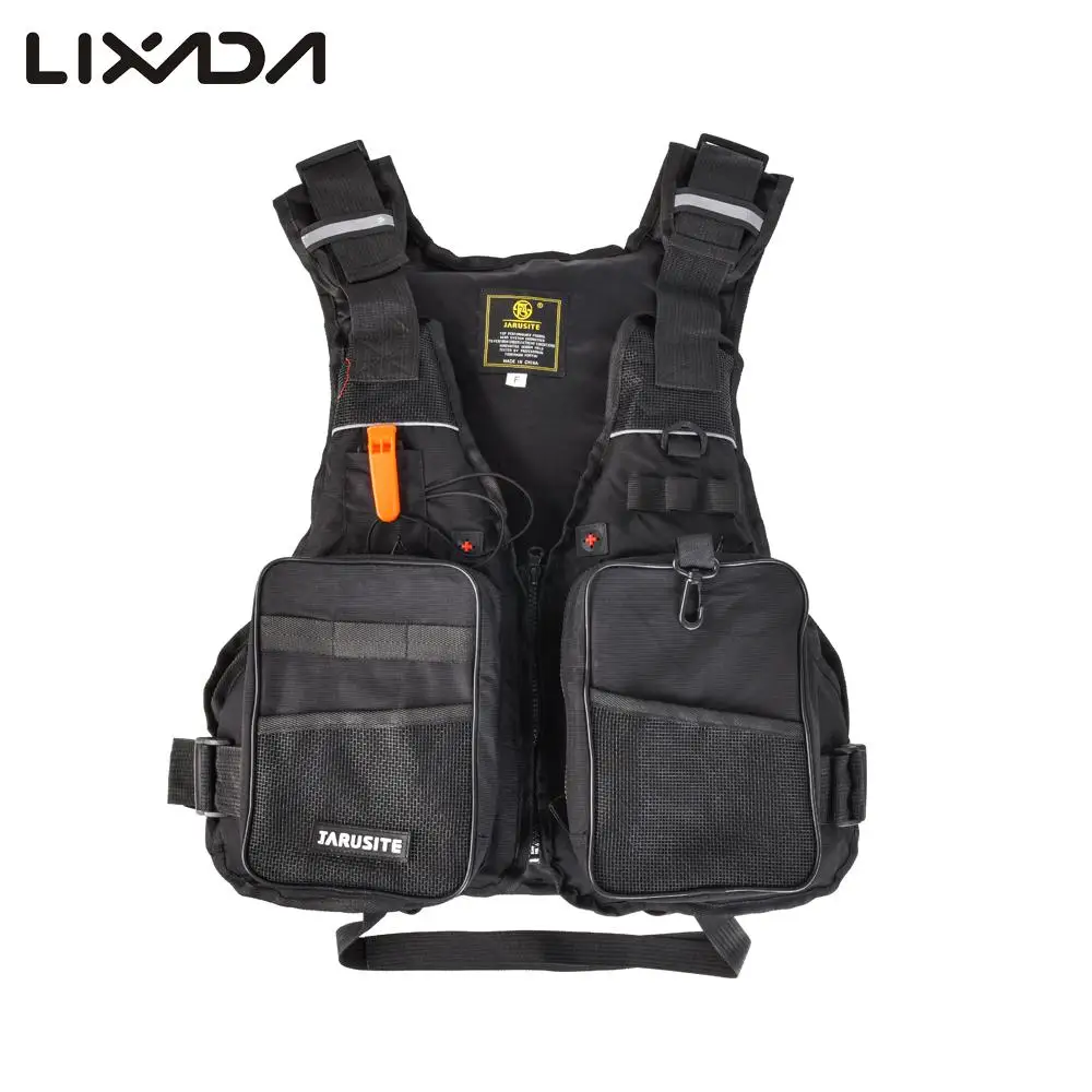 

Lixada Professional Flotation Adult Safety Life Jacket Survival Vest Swimming Kayaking Boating Drifting with Emergency Whistle