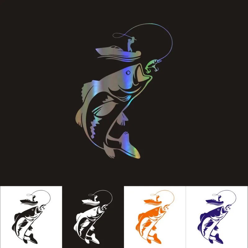 

Car Sticker 3D Sticker Fisherman Fish Boat Auto Motorcycles Reflective Waterproof Styling Decal 18*25CM Custom Sticker