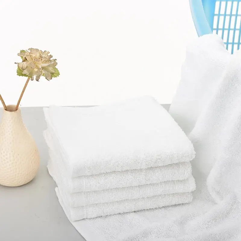 

100% Cotton Water-absorbent Bath Beach Towels White Hotel Towel Set Face Towel For Adults Bathroom Home Washcloths