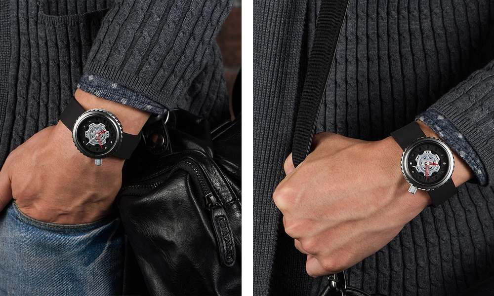 BREAK Top роскошные мужские гоночные мотоциклетные спортивные часы с резиновым ремешком Повседневная мода страсть водонепроницаемый гик креативный подарок наручные часы