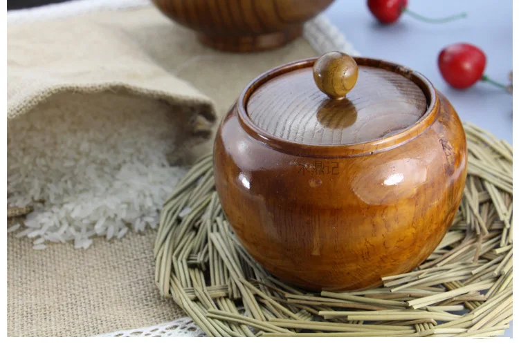 Высококачественная деревянная солонка сахарница приправа горшок для специй с крышкой кухонные принадлежности M-1662