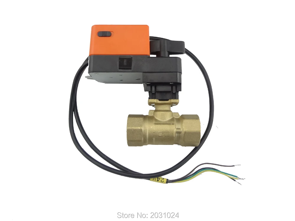 Модуляции управления клапан, 2 варианта, DN25(G")(уменьшить порт) 24 V, 0-10 V, моторизованный клапан электрический шаровой клапан