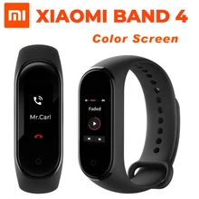Глобальная версия опционально Xiaomi mi Band 4 умный Браслет Пульс фитнес 135 мАч большой цветной экран Bluetooth 5,0 mi band