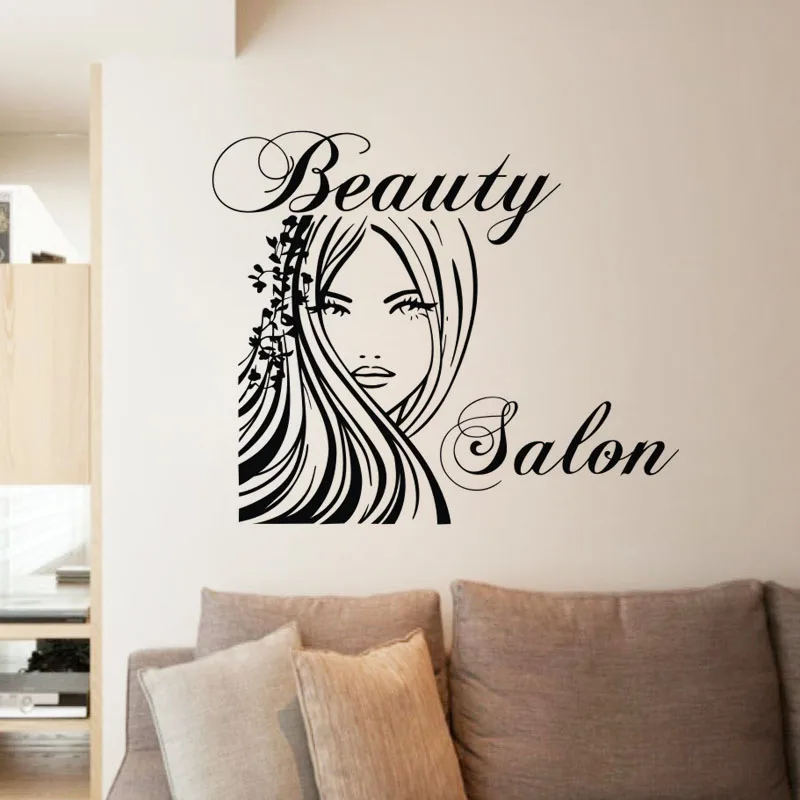 Buy Vinyl Wall Art Stickers Beauty Salon Decoration Waterproof Removable Wall