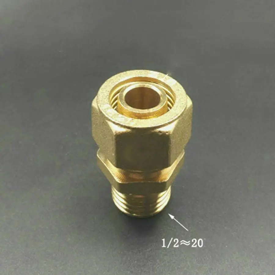 DN15 1/2 &quotBSP Male Fit 16/20 мм ID/OD PEX-AL-PEX Tube латунный адаптер для фоторазъема | Обустройство