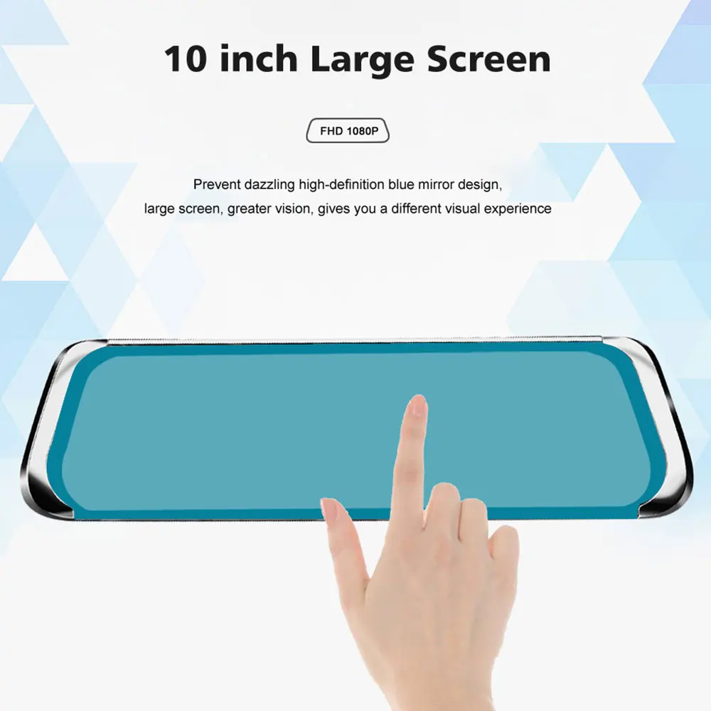  4G ADAS Auto DVR Kamera 10 Zoll Android Stream Media Rückspiegel FHD 1080 P WiFi GPS Dash cam Kanzl