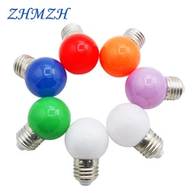 6 шт./лот 220V E27 светодиодный Красочные лампы SMD2835 энергосберегающая лампа для вечерние праздничные украшения 5 светодиодный s Bombillas 7 видов цветов светодиодный свет