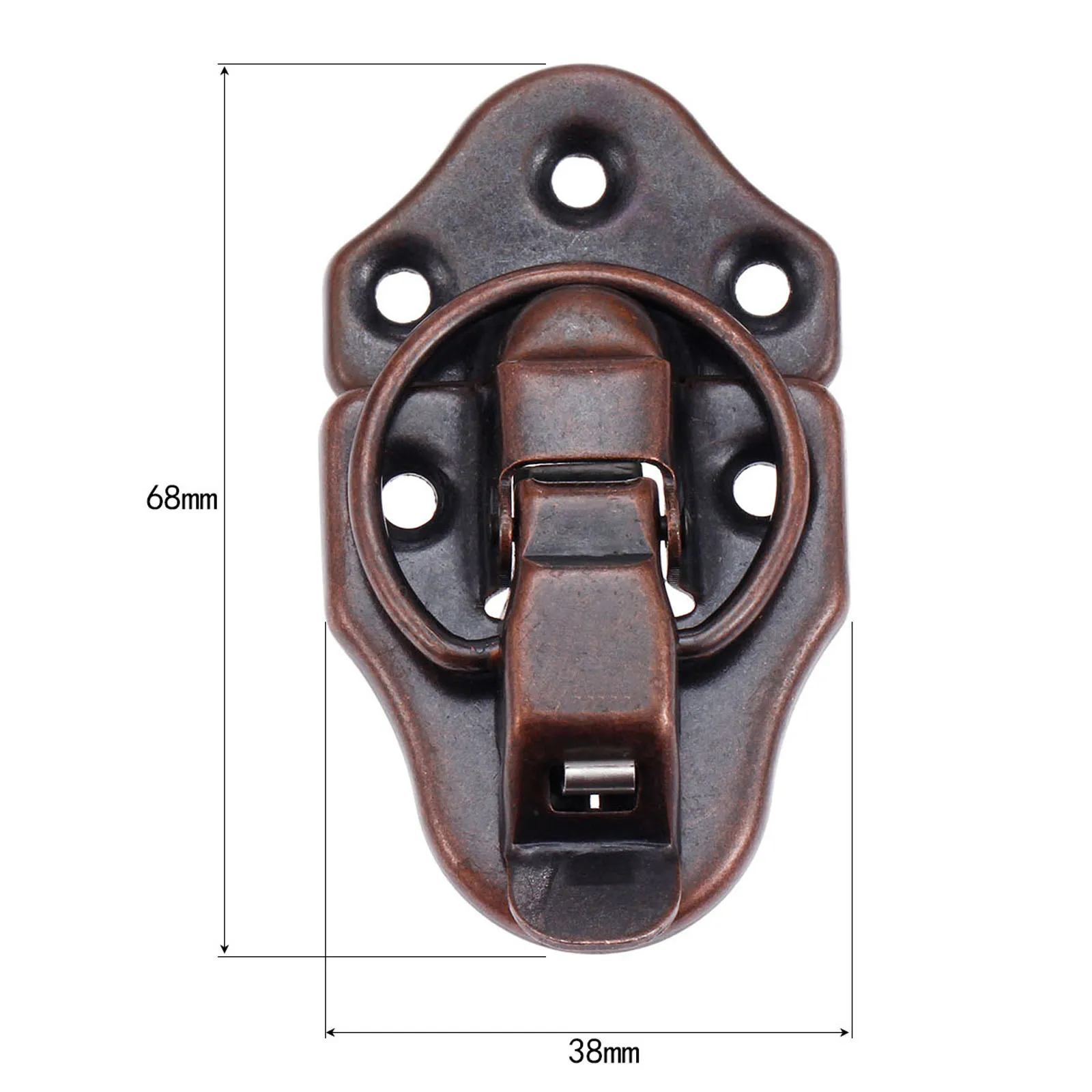 Рычажная защелка винтажный замок металлическое украшение грудь Подарочная коробка чемодан чехол пряжки защелка красная бронза 68x38 мм