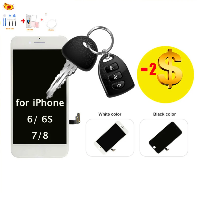 

[Free Gift] for iPhone 6 6S 7 8 Screen Display Replacement for Apple 7 Pantalla for iPhone66S78 with Retail Package Repair Tool
