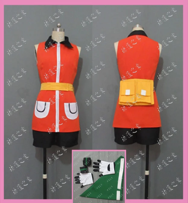 Pokemon Pocket Monsters Sapphire Cosplay Kostuum Met Tas En Handschoenen Pokemon Pocket Monsters Sapphire Cosplay Kostuum Met Tas En Handschoenen