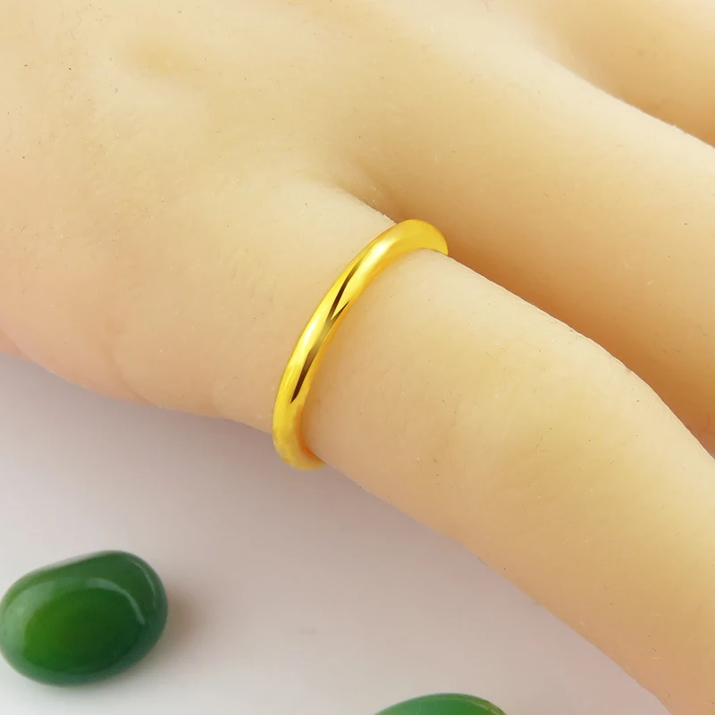 3D 24 K кольцо из желтого золота женское 999 Золотое кольцо 0,96g