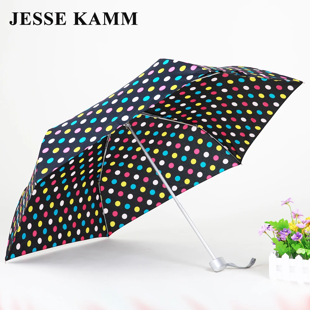 Джесси Kamm 165 г Компактный Три Складной Дождь travele легкий алюминиевый красный желтый Для женщин Для мужчин высокое качество дешевые моды зонтики