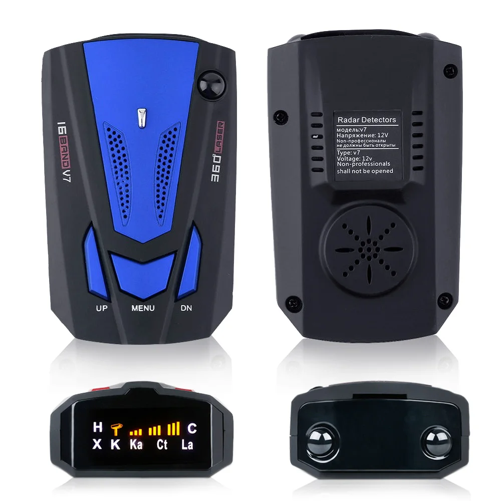 

GLCC V7 Car Radar Detector Universal LED Alarm Alert English Russian Best Detector De Radar Speed Radar Charger For Automobile