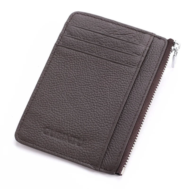 

Wallets Men Genuine Leather Short Ultra Thin Card Wallet Genuine Cowhide Leather Coin Purse Card Holder Purse Male Small Wallet