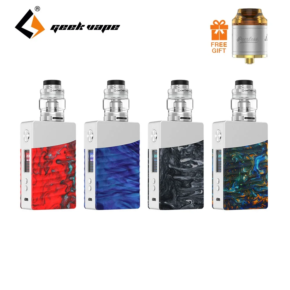 Бесплатный подарок танк! GeekVape NOVA 200 Вт тк кит с 5,5 мл/4 мл Цербер бак и как Чипсет и супер сетки катушки электронной сигареты комплект vs Aegis