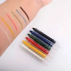 6 цветов моющиеся комплект краски для лица Мел карандаши Сращивание структура ручка для детей партии подарок игрушка #4