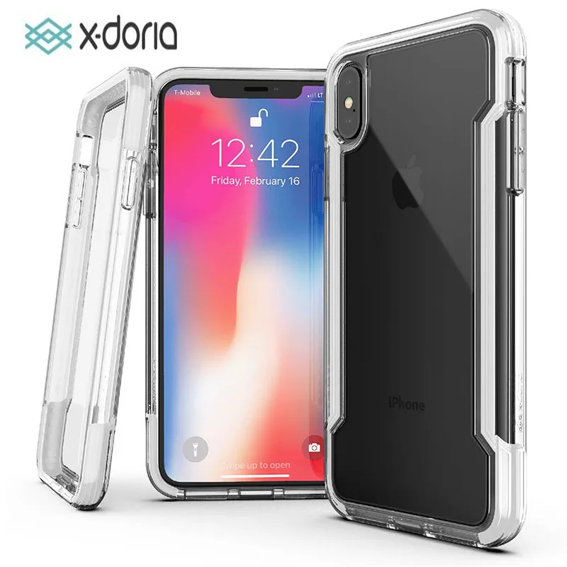 X-Doria Defense Прозрачный чехол для iPhone X XR XS Max военный класс, проверенный чехол для iPhone X XR XS Max, защитный чехол