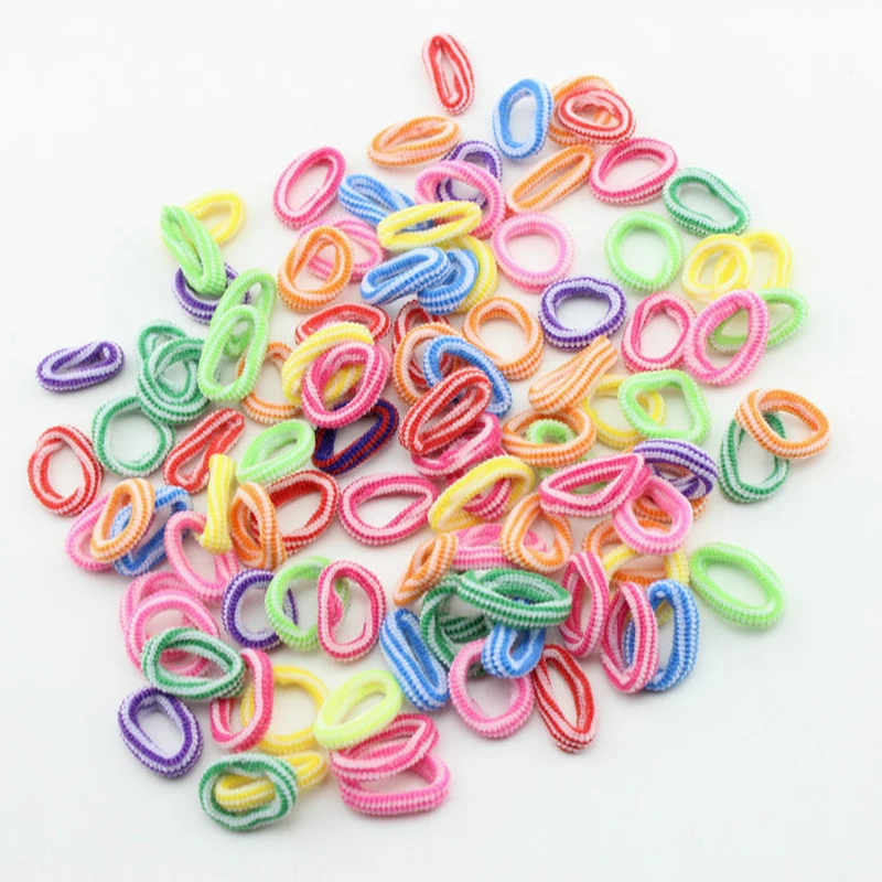 2 Styles 20pcs/lot Good Elastics Girls Hair Accessories scrunchy Children Accessories Baby headband Colorful Elastic Hair Ring