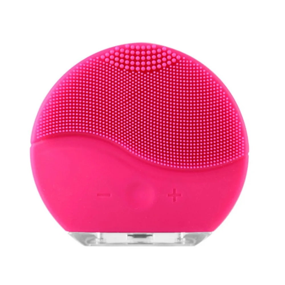 

Electric Silicone Facial Cleansing Instrument Face Washing Brush Ultrasonic Vibration Massage Facial Pore Cleaner Beauty Tool