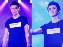 New 2017 Exo Kpop T Shirt Women Summer Short Sleeve Tshirt Black White Casual Clothes Tees Letter Printing K-pop Exo T-shirt