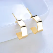 160) 6 шт 14 мм 24 K золото цвет латунь с геометрическим шестиугольным серьги гвоздики высокого качества Diy ювелирных изделий Аксессуары