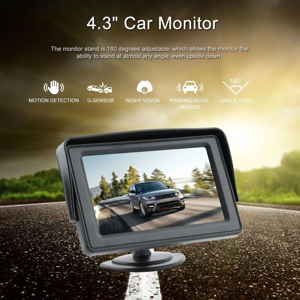 4.3" Stand TFT LCD Color Automobiles Security Monitor AV Input Vehicle