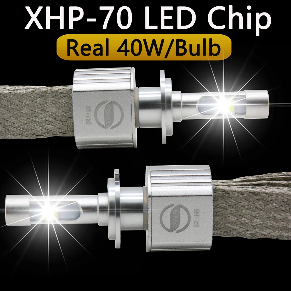 

P70 XHP-70 H7 LED Bulb Headlight 6000K Car Headlights Automotive Headlight Fog Light Real 40w Per Lamp H4 H8 H9 H11 9005 9006