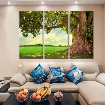 

3 Pieces/sets Canvas Art Canvas Paintings Big Tree Paint 3 Panels HD Decorations For Home Wall Art Prints Canvas Unframed