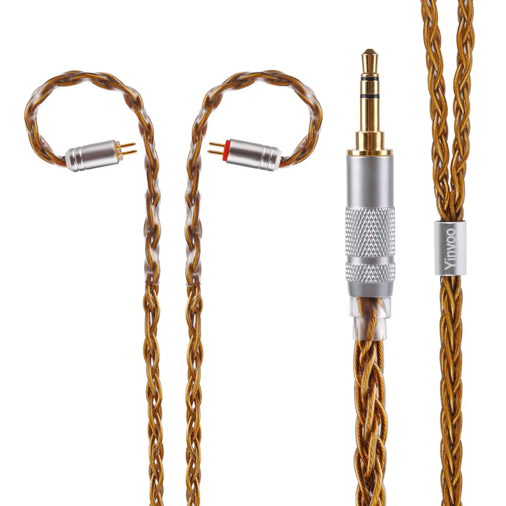 Yinyoo 8 Core Pure Silver Upgraded Cable 2.5/3.5/4