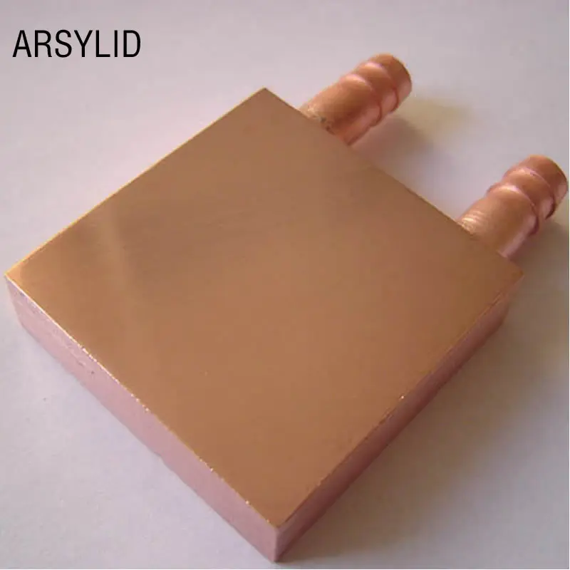 Bloco de Refrigeração de Água de Cobre Uso para Cpu Radiador Gpu Gráfica Refrigeração de Água Refrigerador Líquido Dissipador de Calor pc Laptop 40*40 mm
