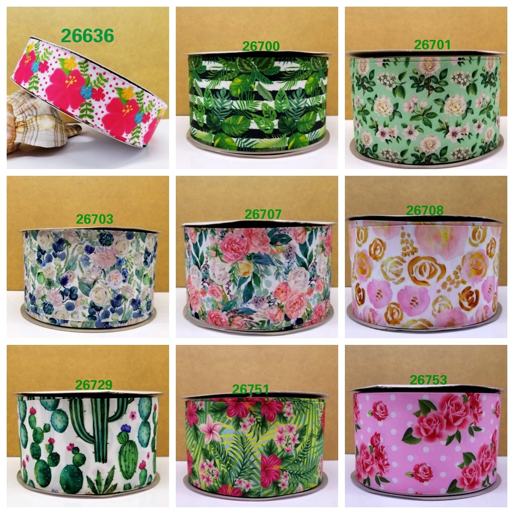 

Free shipping 2018 new arrival ribbons Hair Accessories ribbon 10 yards printed grosgrain ribbons 26636