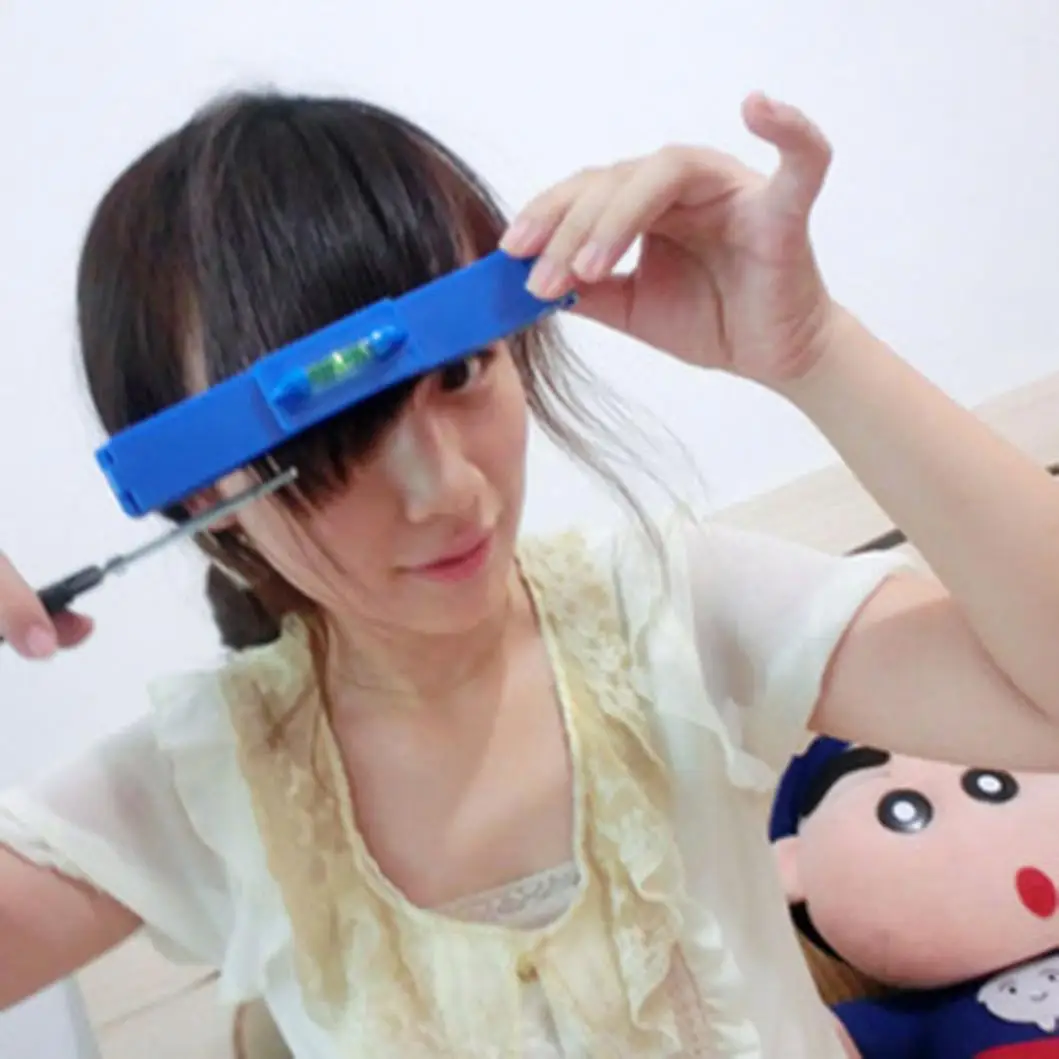 

BearPaw New Women 1pc Professional Hair Cutting Ruler Hair Trimmer Scissors Bangs Clipper DIY Trim Bangs Hair Pins And Clips