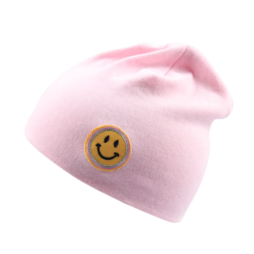 Модная Милая Однотонная вязанная хлопковая шапка, шапочки для новорожденных детей, осенне-зимние теплые наушники, красочная корона, шапки Skullies - Цвет: 8