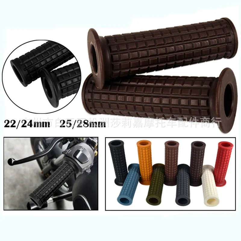 11 цветов, аксессуары для кафе-гонщика, Классические мотоциклетные рукоятки, винтажные мотоциклетные рукоятки